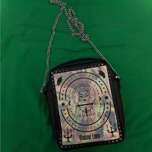 Madame Leota Holographic Black Crossbody Bag